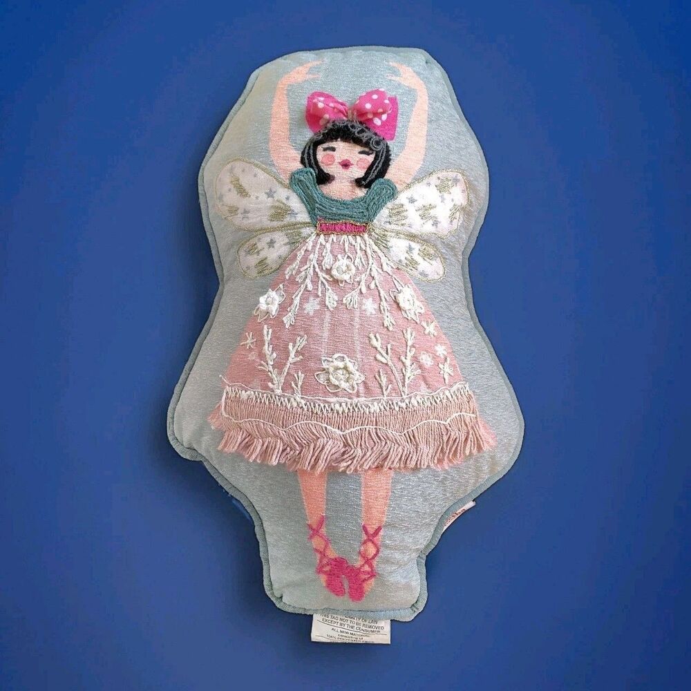 Martha Stewart Christmas Sweet Nutcracker Pals Pillow Fairy Ballerina